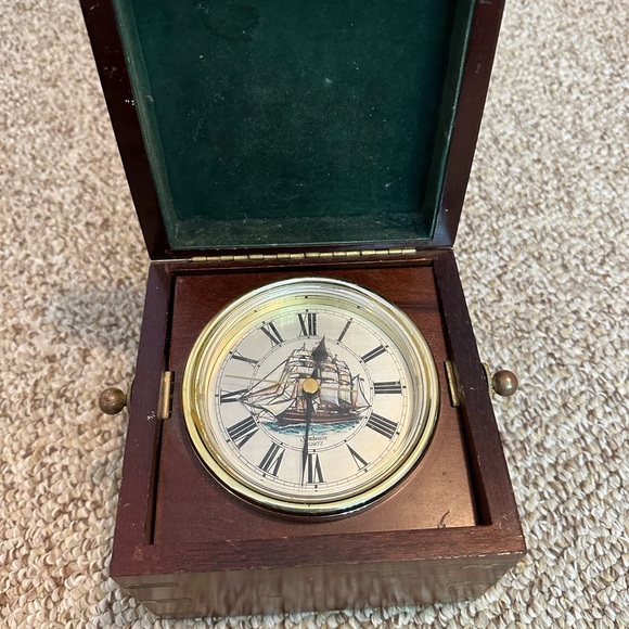 Vintage boat clock in a box - Picture 2 of 4
